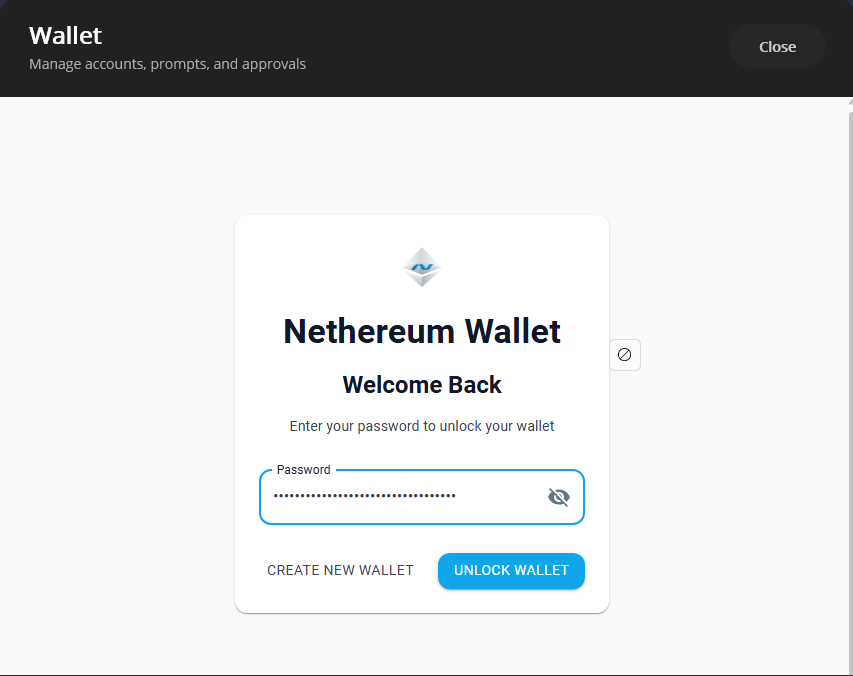 Wallet SDK login with vault data stored in Web3 KeyStore